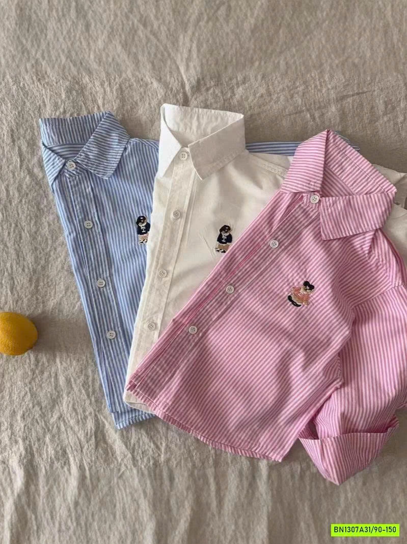 SƠ MI DÀI TAY LOGO GẤU