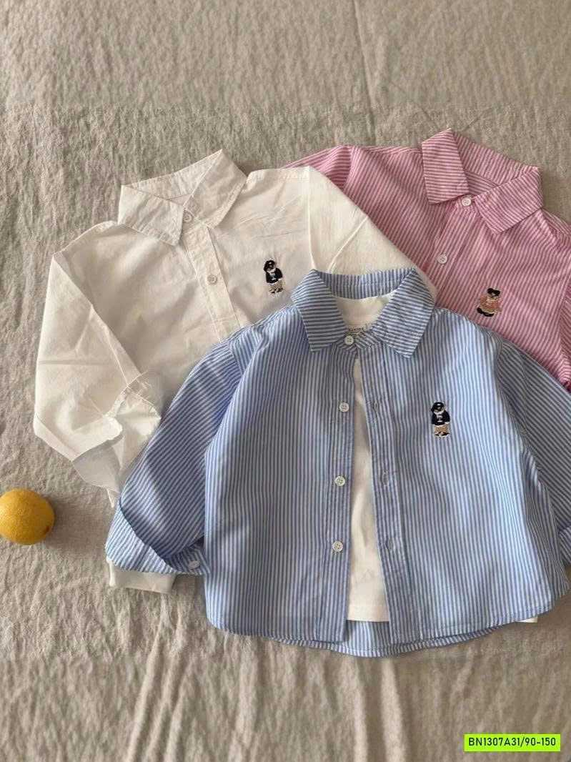 SƠ MI DÀI TAY LOGO GẤU