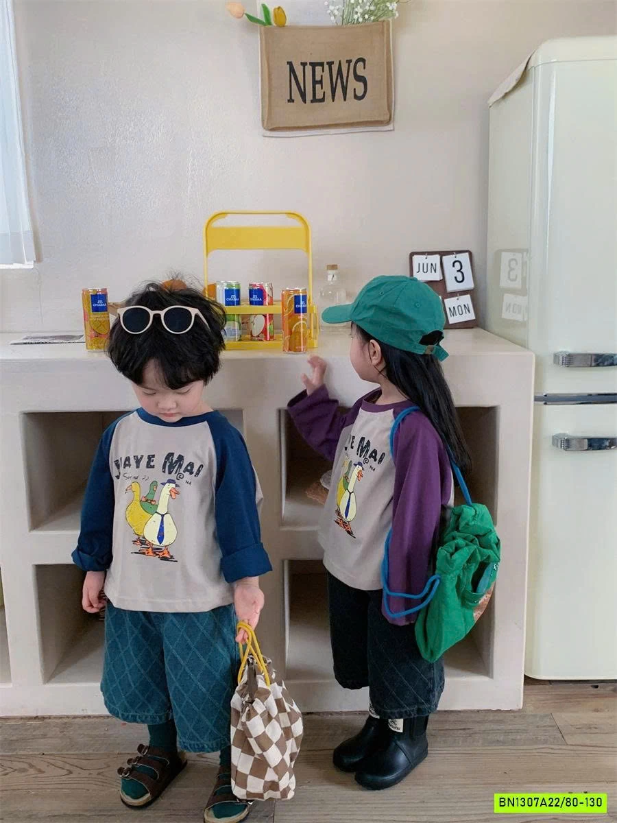 ÁO THUN MỎNG PHỐI MÀU TAY