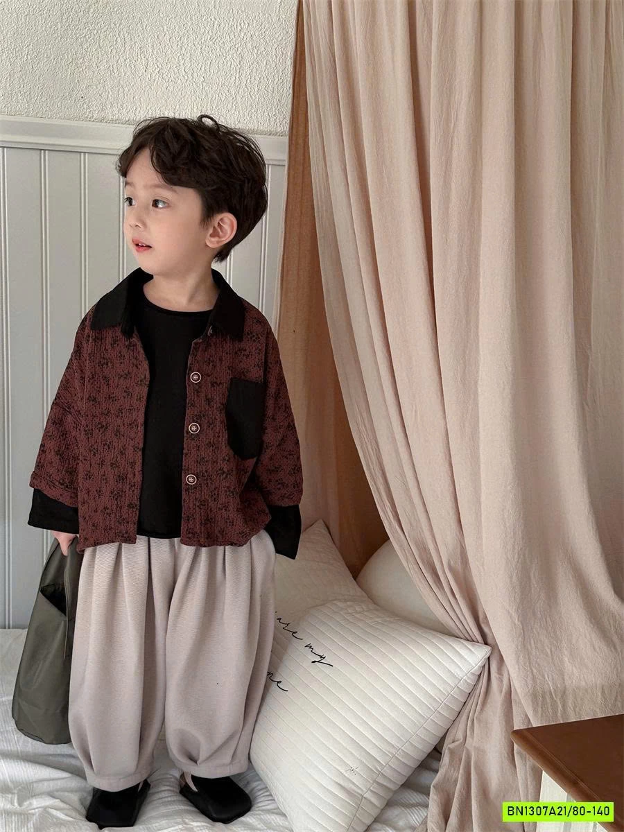 SƠ MI TAY LỠ HOA NHÍ HÀN XẺNG