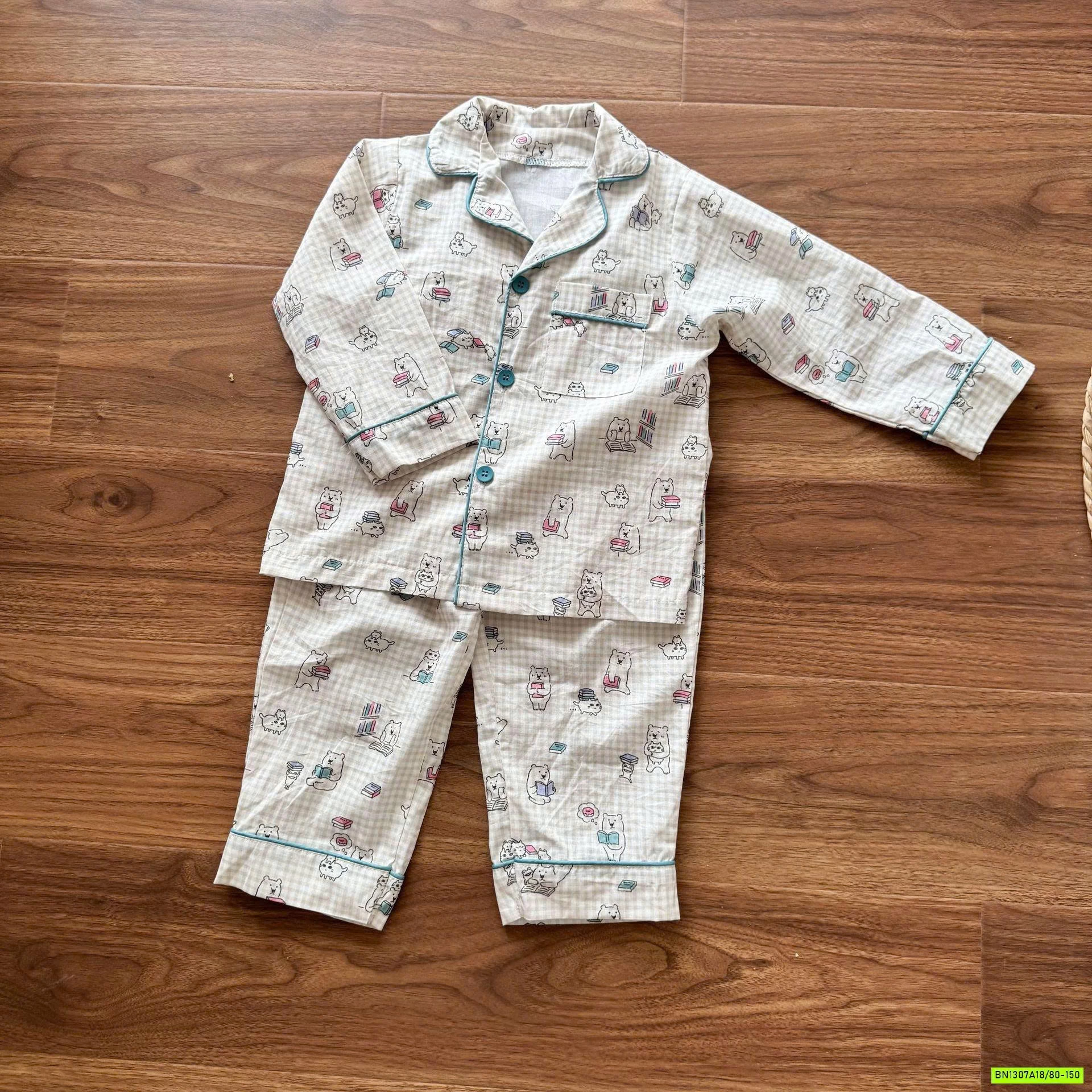 PIZAMA THÔ MỀM DÀI TAY