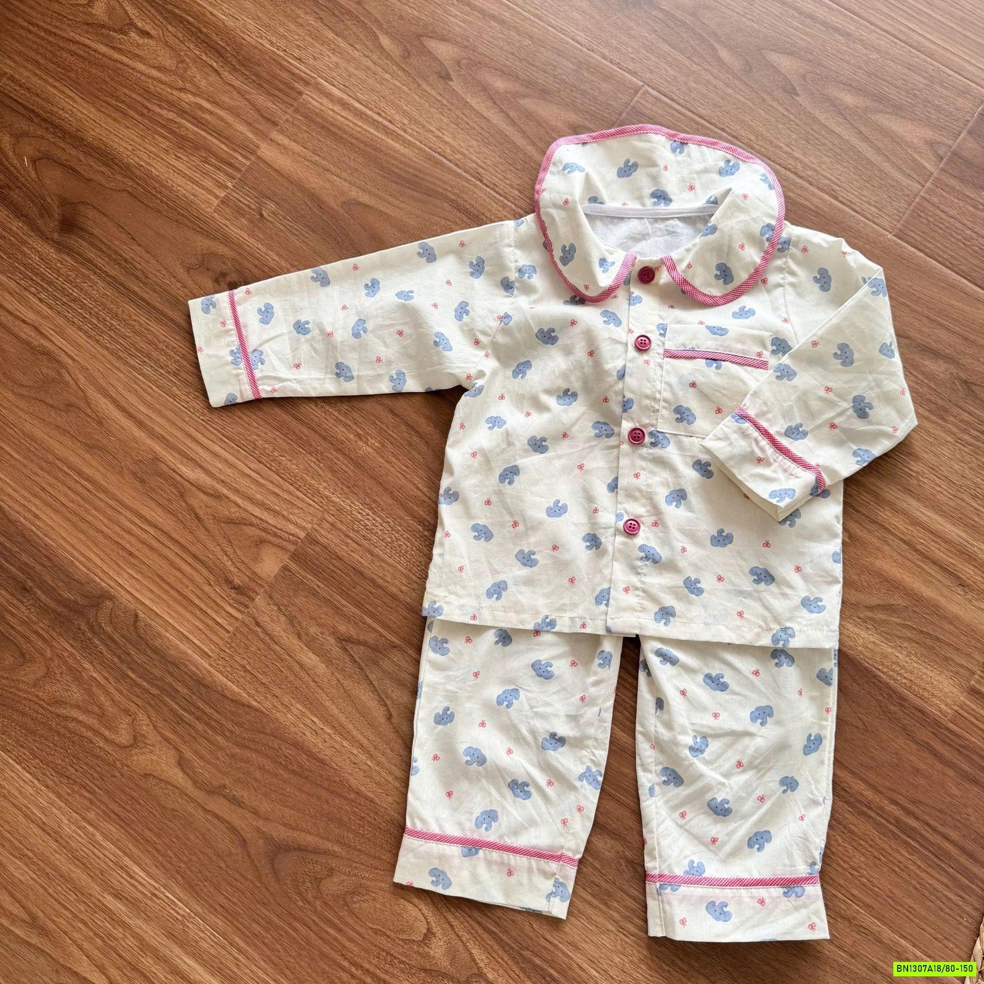 PIZAMA THÔ MỀM DÀI TAY