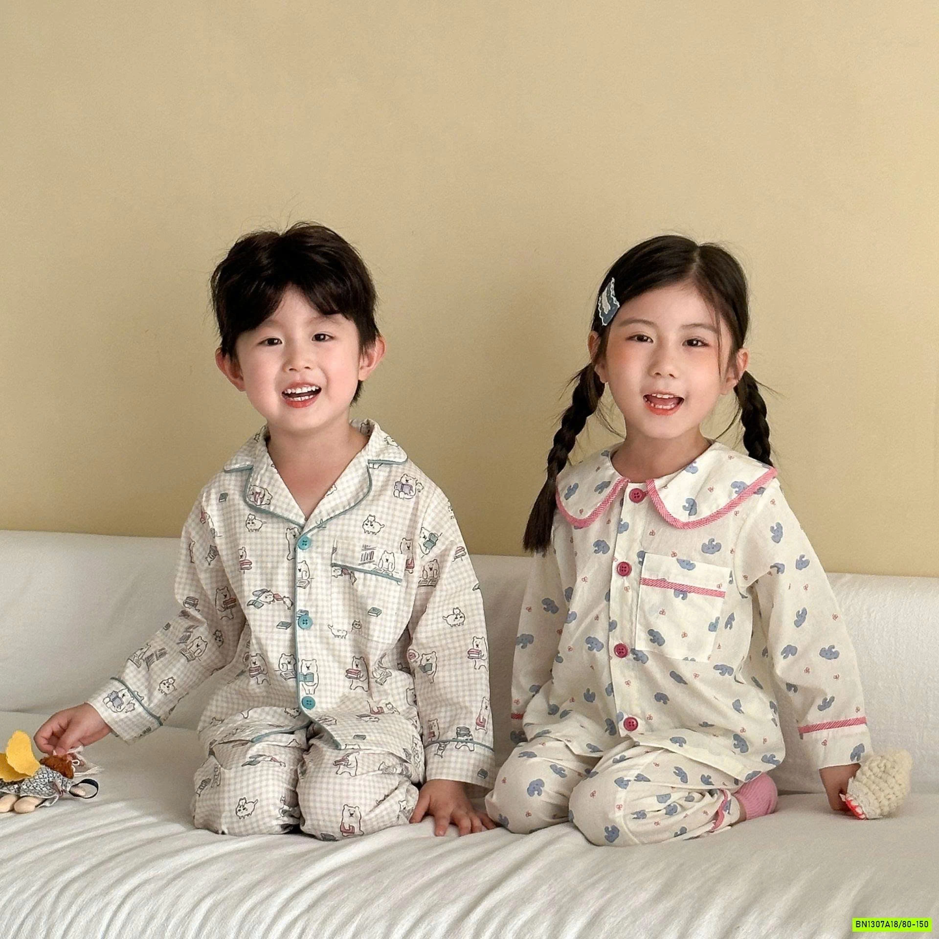 PIZAMA THÔ MỀM DÀI TAY