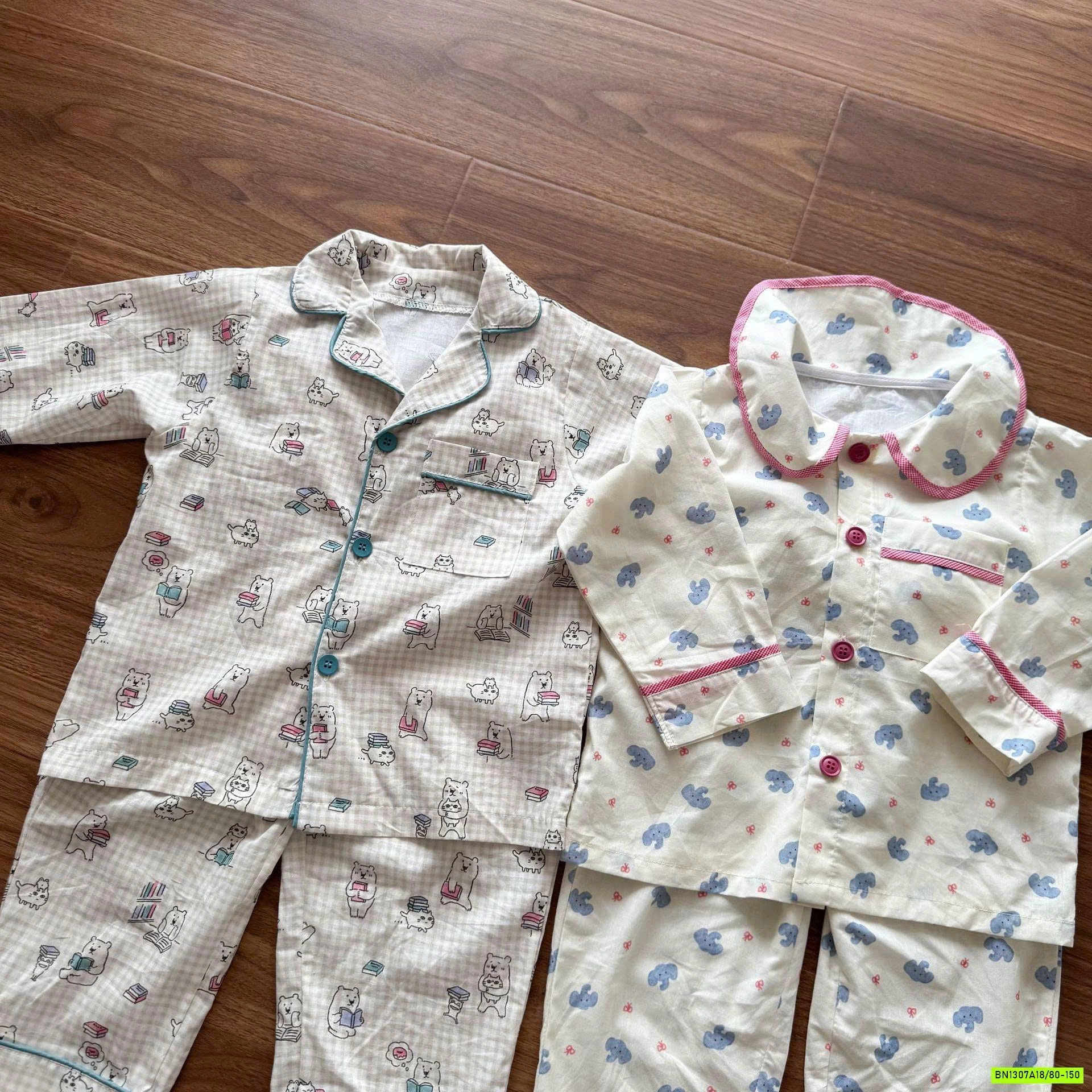 PIZAMA THÔ MỀM DÀI TAY