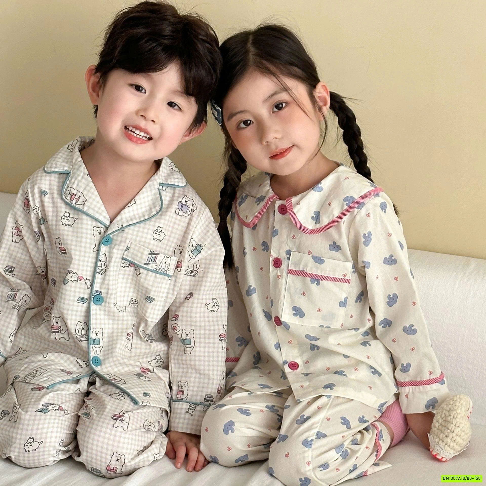 PIZAMA THÔ MỀM DÀI TAY