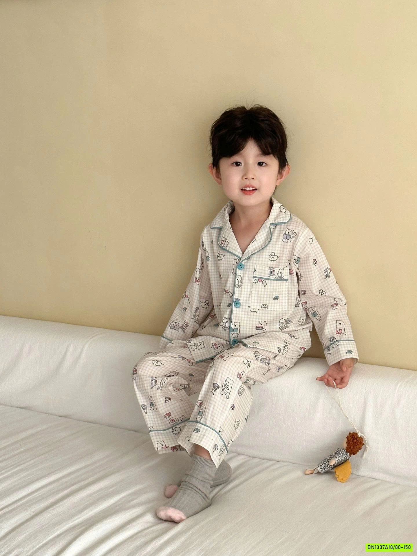 PIZAMA THÔ MỀM DÀI TAY