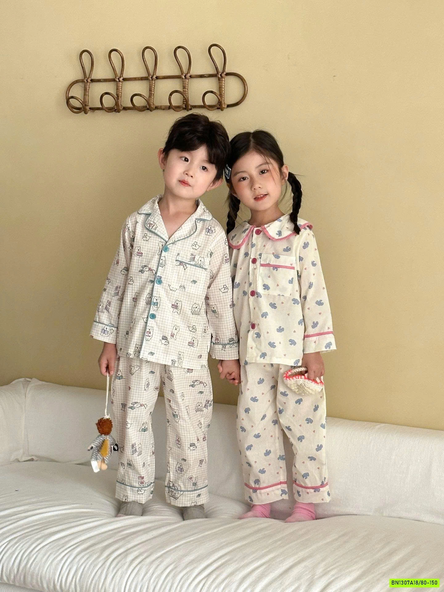 PIZAMA THÔ MỀM DÀI TAY