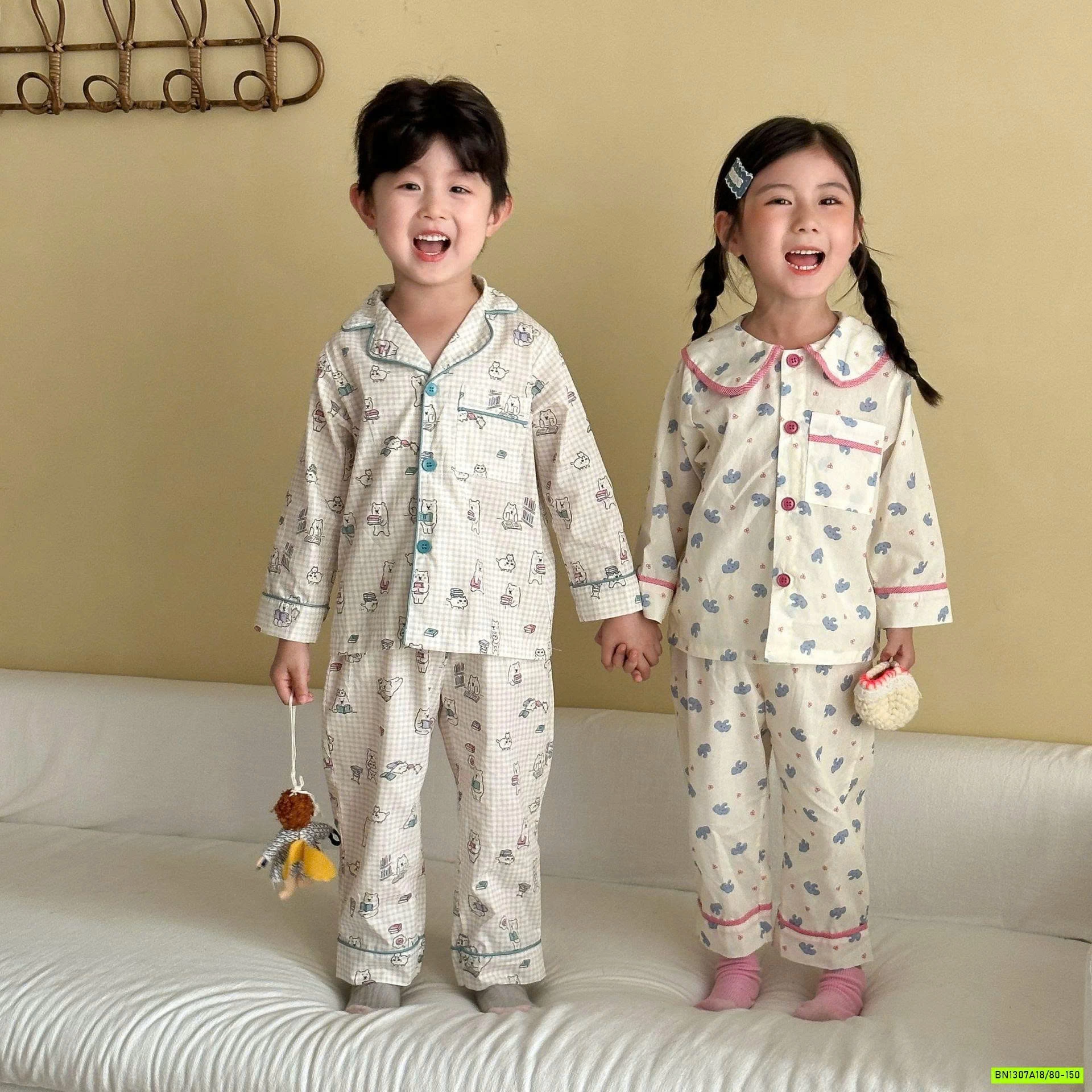 PIZAMA THÔ MỀM DÀI TAY