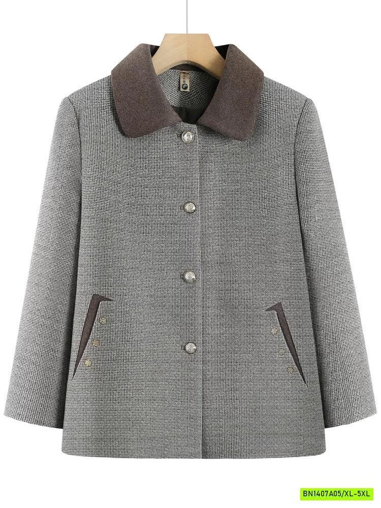 KHOÁC MÙ THU PHỐI MÀU CỔ CHO BÀ