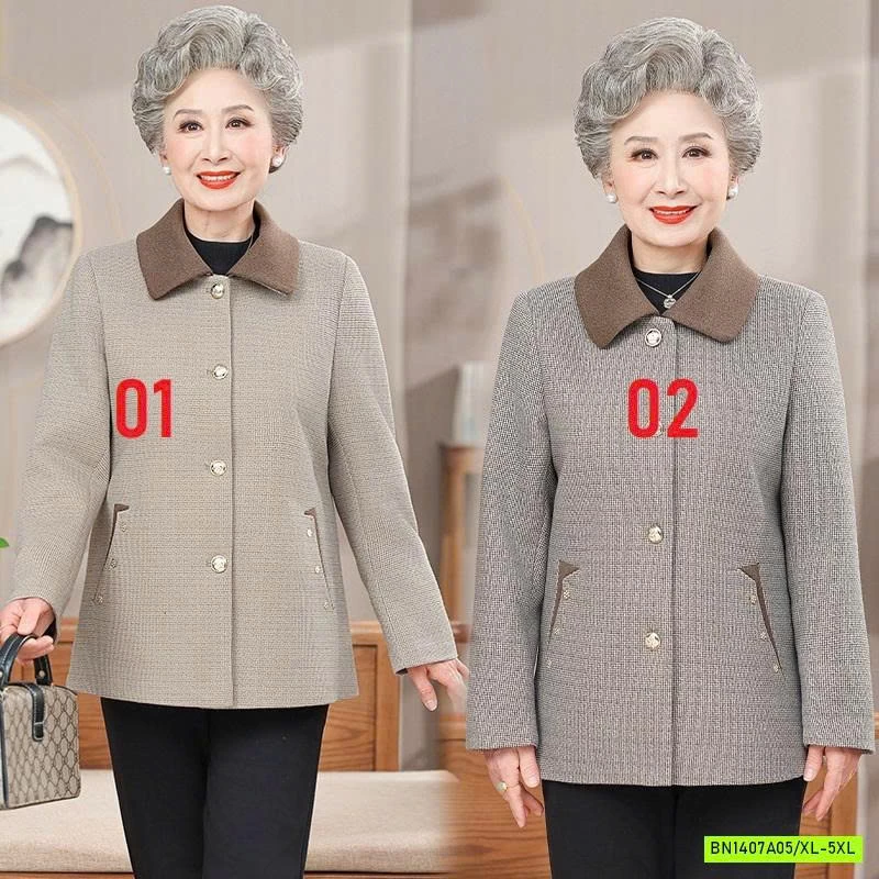 KHOÁC MÙ THU PHỐI MÀU CỔ CHO BÀ