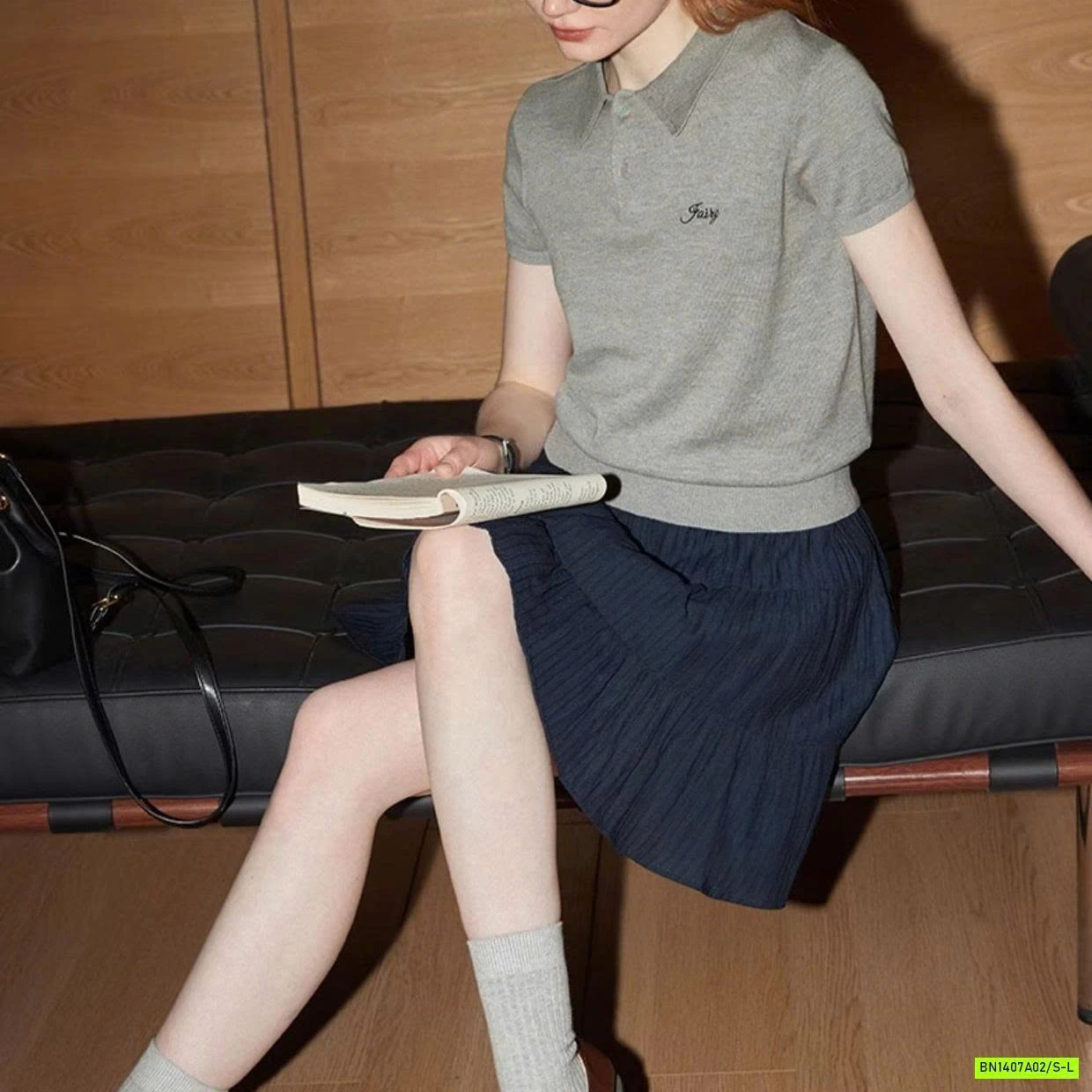 POLO LEN XÁM THÊU CHỮ NGỰC