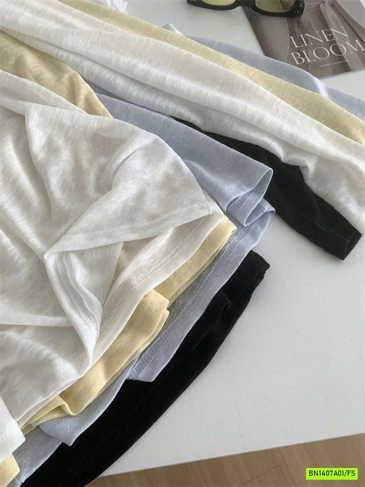 ÁO THUN GIẤY DÀI TAY THÊU CHỮ