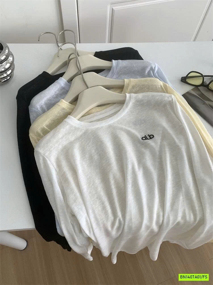 ÁO THUN GIẤY DÀI TAY THÊU CHỮ