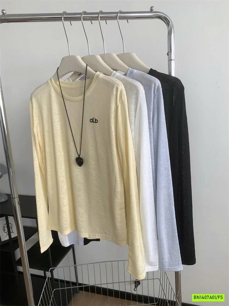 ÁO THUN GIẤY DÀI TAY THÊU CHỮ