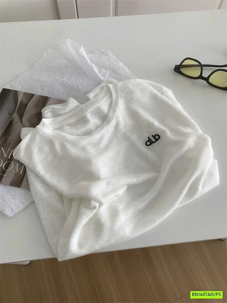 ÁO THUN GIẤY DÀI TAY THÊU CHỮ