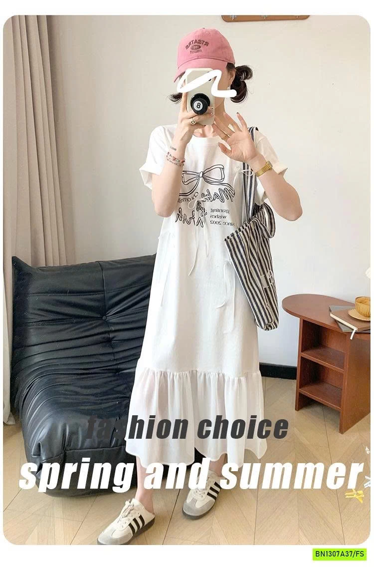 ĐẦM SUÔNG PHỐI CHÂN VOAN GẮN NƠ