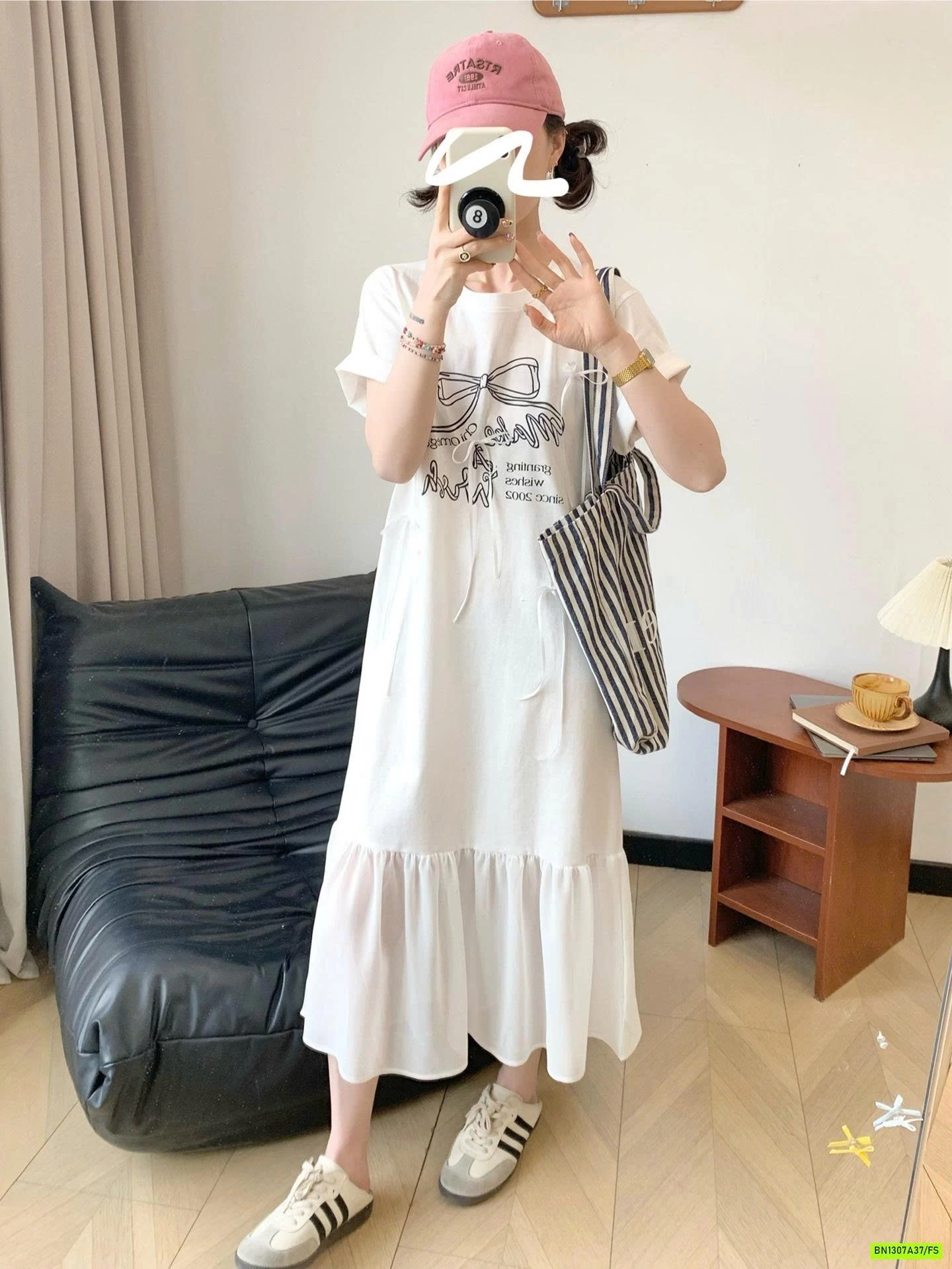 ĐẦM SUÔNG PHỐI CHÂN VOAN GẮN NƠ