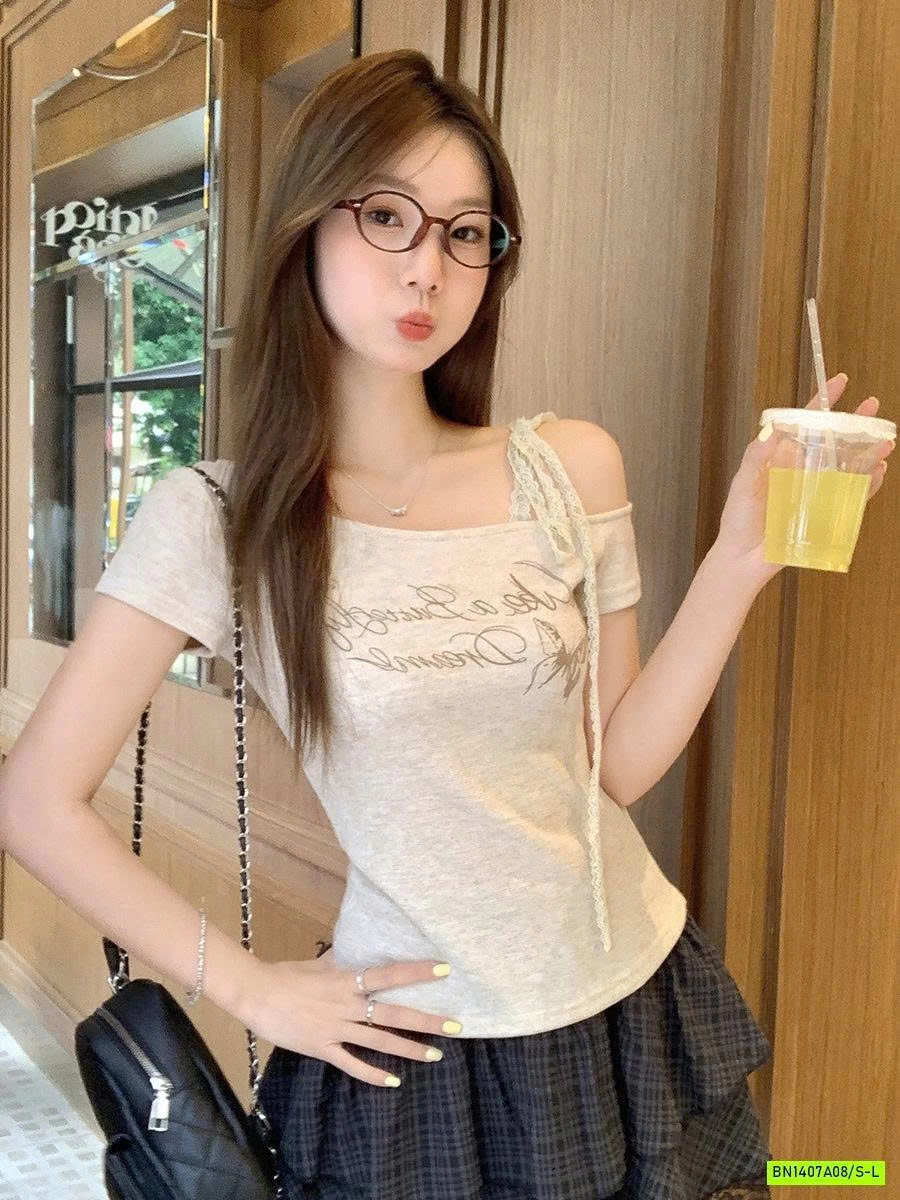 ÁO THUN RỚT VA PHỐI REN