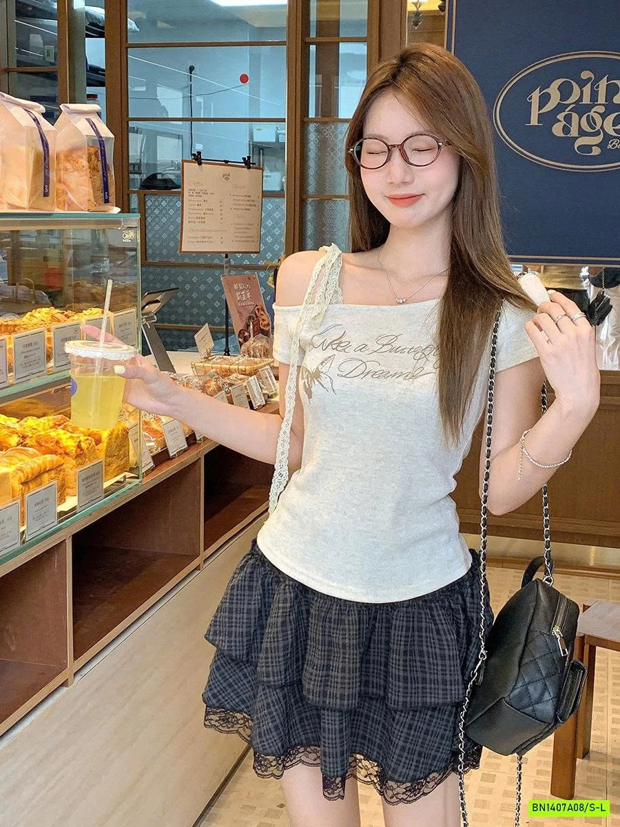 ÁO THUN RỚT VA PHỐI REN