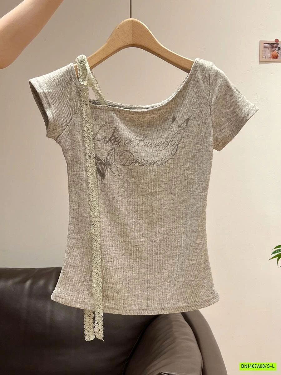 ÁO THUN RỚT VA PHỐI REN