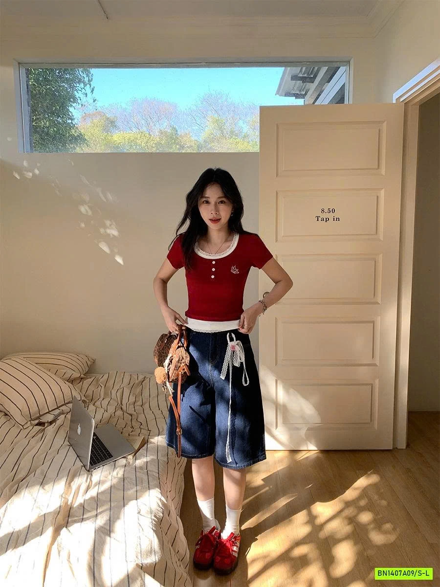 ÁO ĐỎ GIẢ 2 LỚP CÚC NGỰC