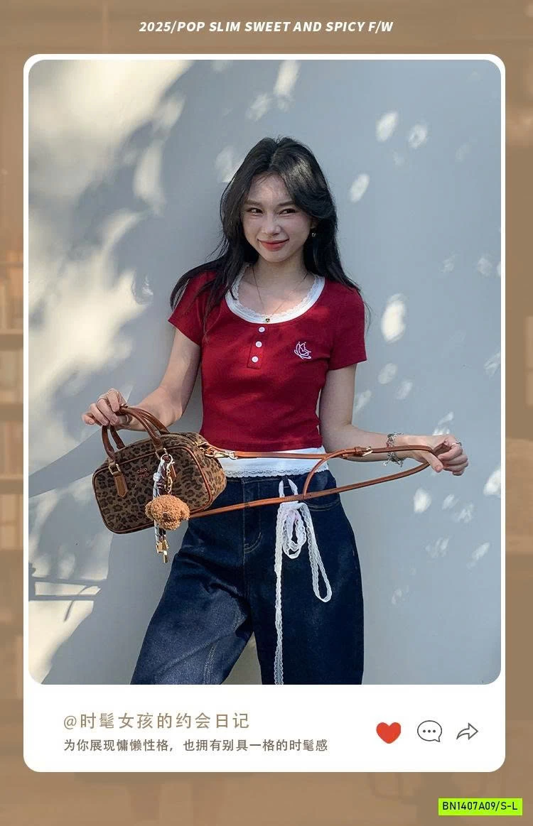 ÁO ĐỎ GIẢ 2 LỚP CÚC NGỰC