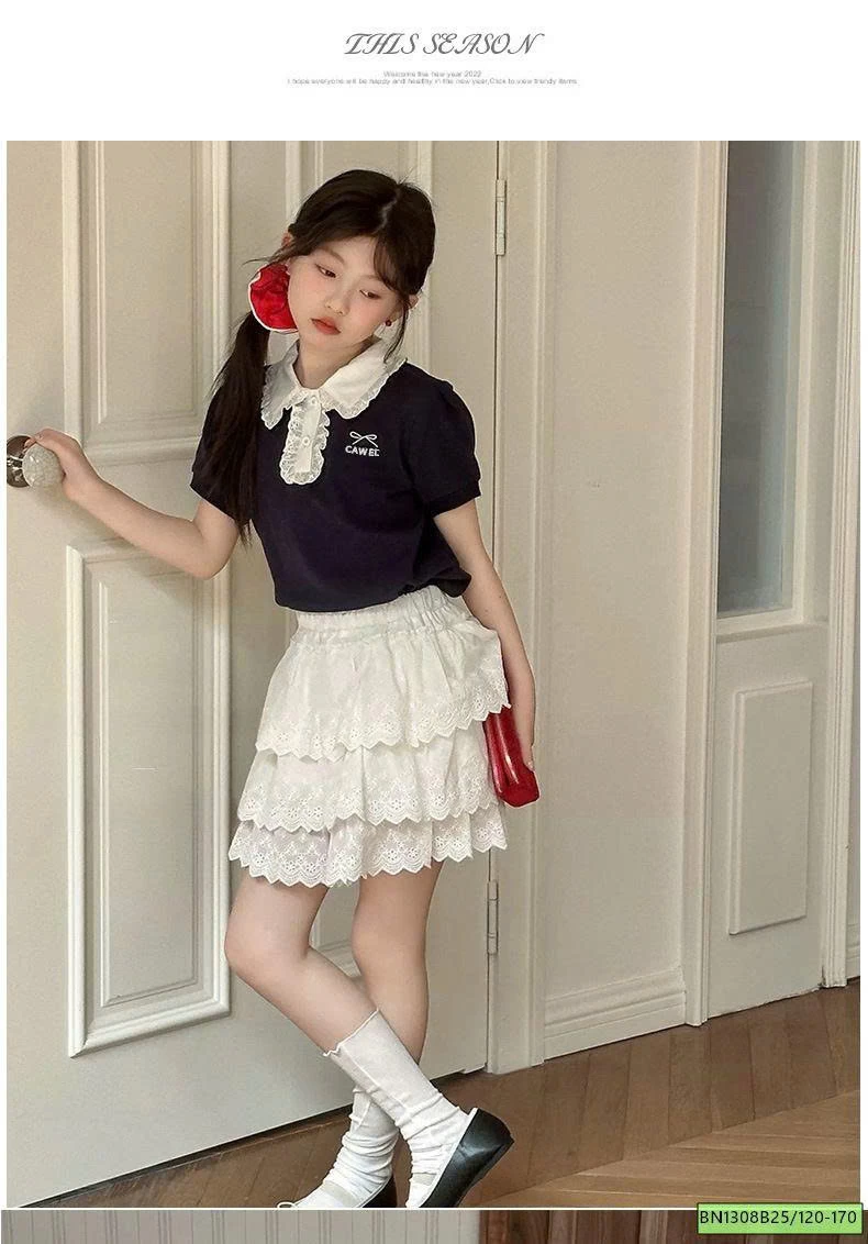 SÉT ÁO POLO CỔ REN MIX CV REN TRẮNG