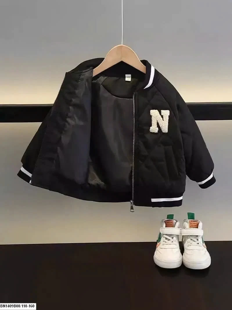 ÁO KHOÁC BOMBER CHỮ N PHỐI MÀU