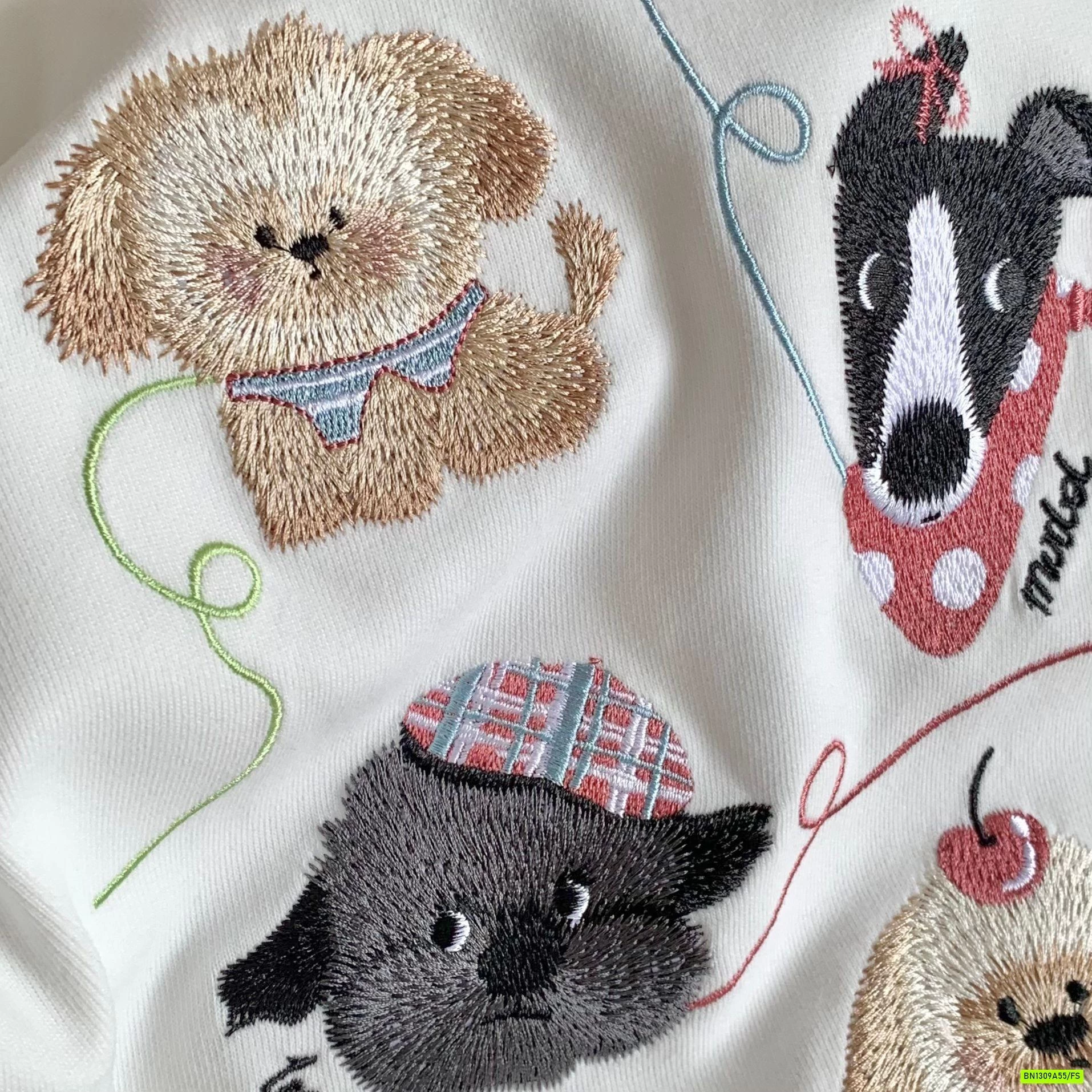 ÁO THUN VIỀN CỔ THÊU THÚ CƯNG