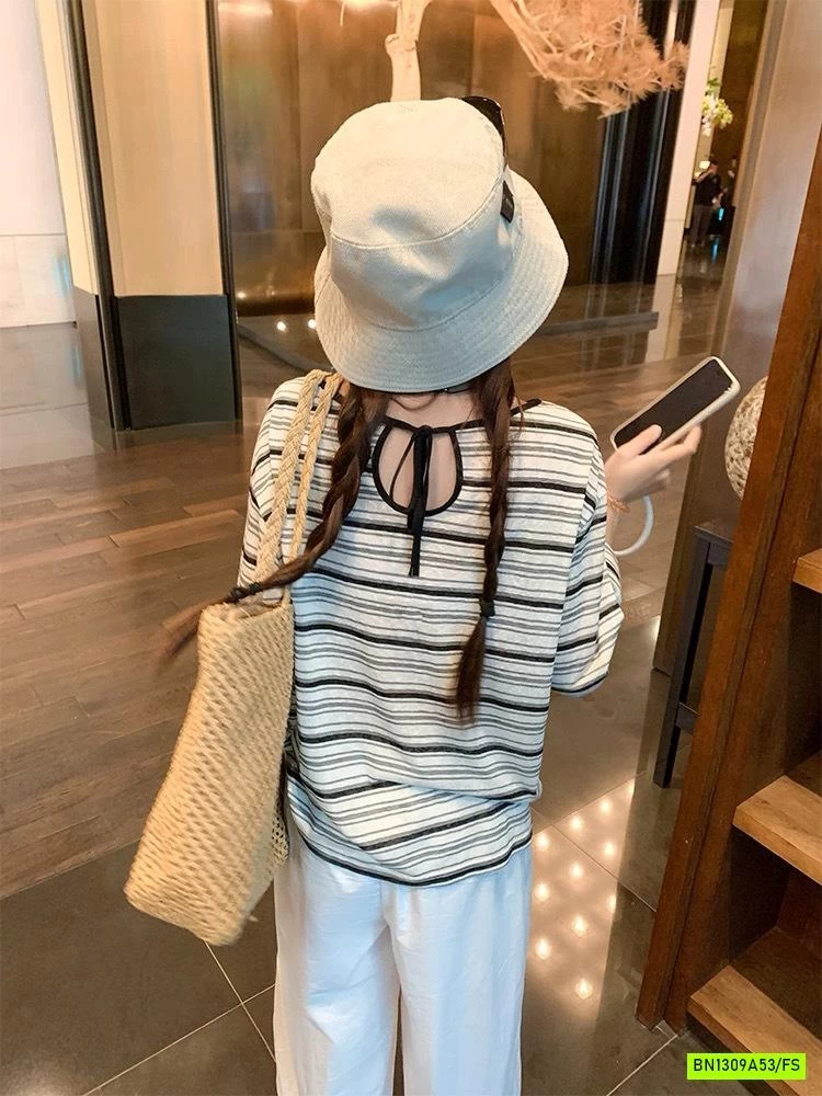 ÁO DỆT KẺ NGANG DÀI TAY