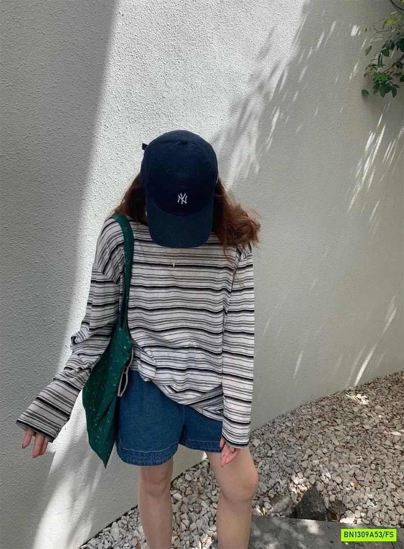 ÁO DỆT KẺ NGANG DÀI TAY