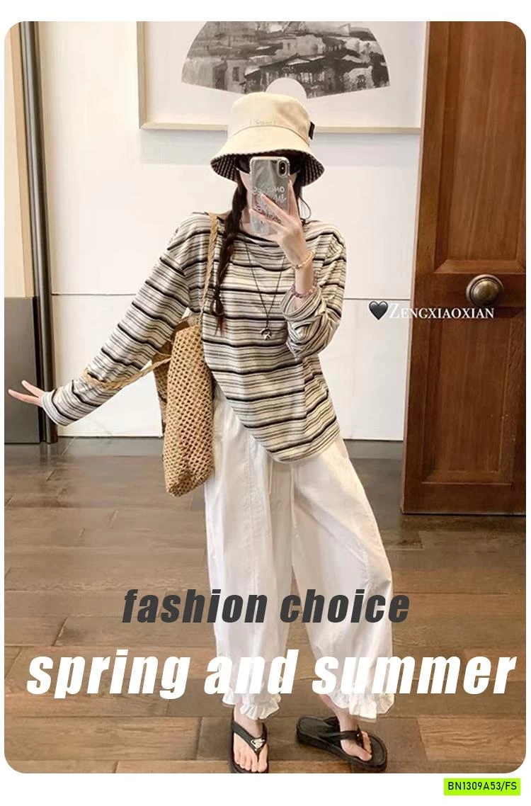 ÁO DỆT KẺ NGANG DÀI TAY