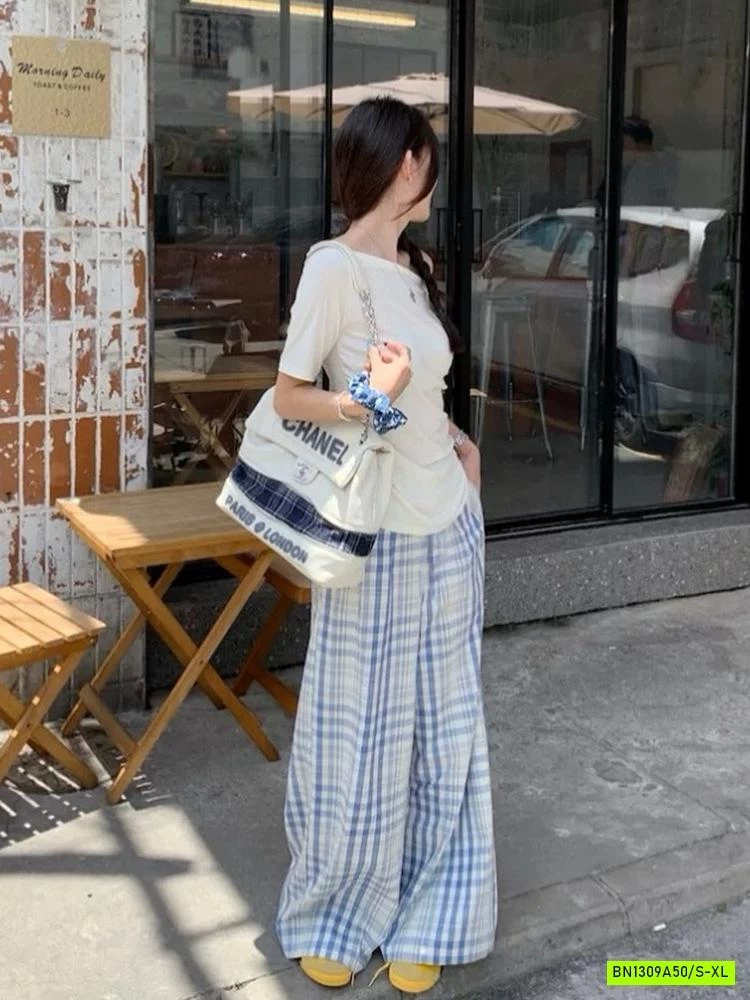 QUẦN ĐŨI SUÔNG CARO XANH