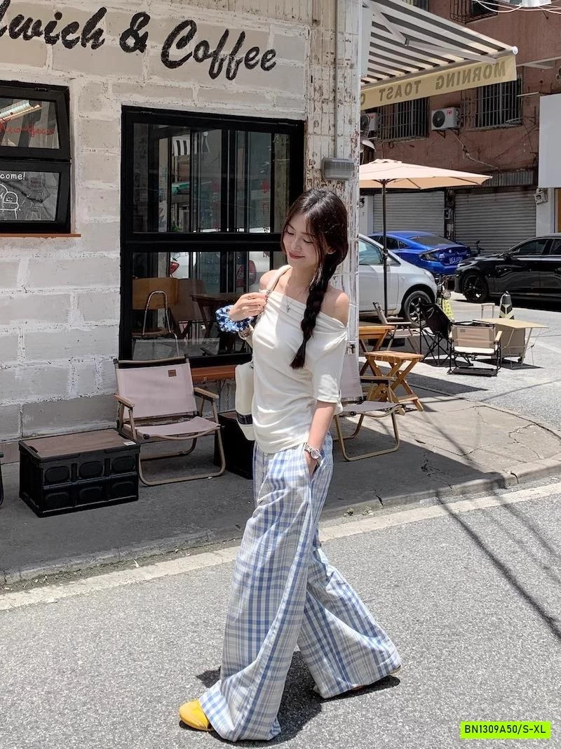 QUẦN ĐŨI SUÔNG CARO XANH