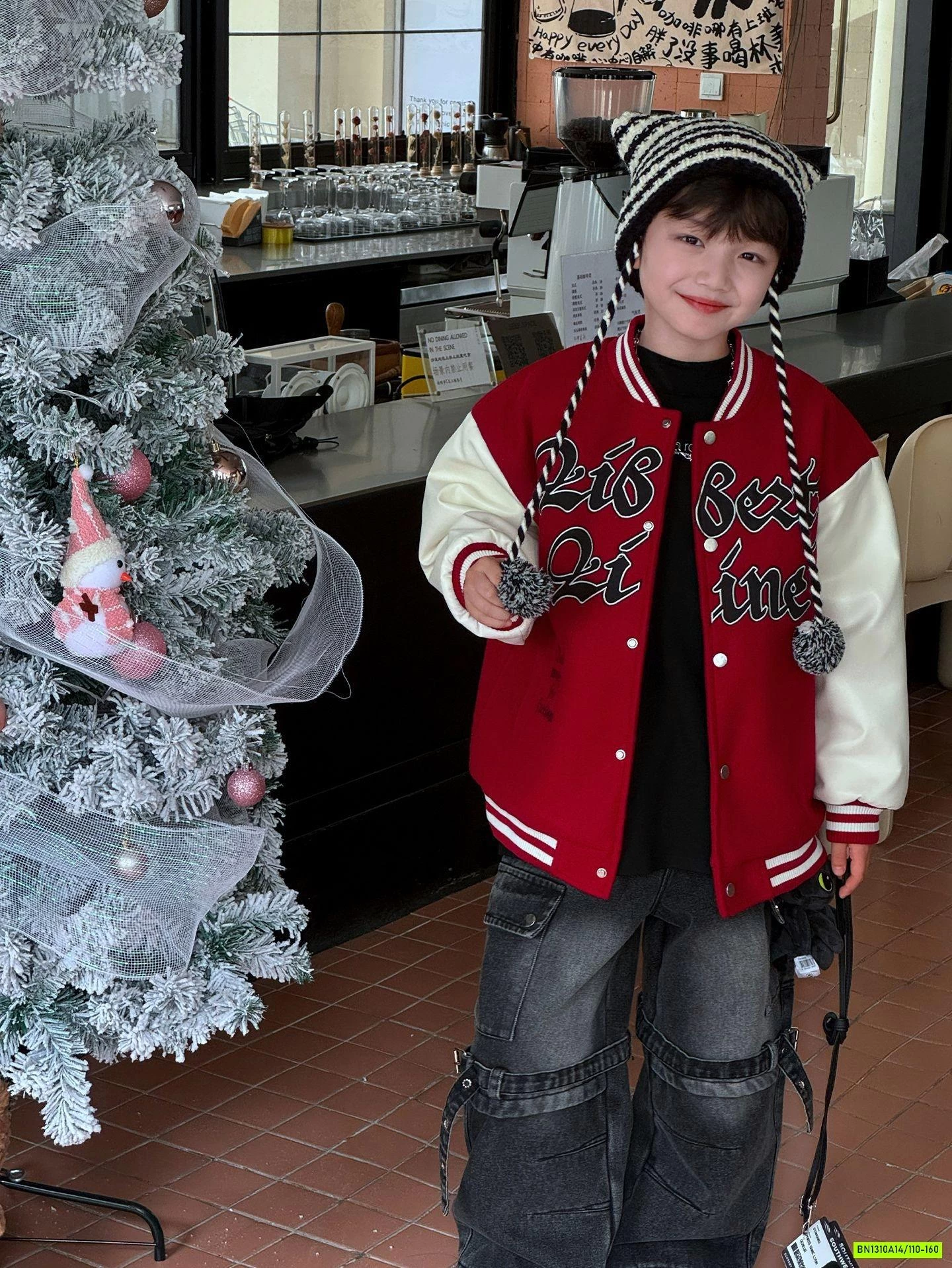 BOMBER NỈ TRẦN BÔNG PHỐI TAY ĐỎ