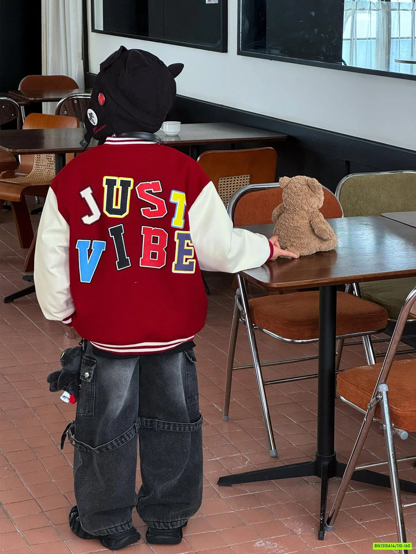 BOMBER NỈ TRẦN BÔNG PHỐI TAY ĐỎ