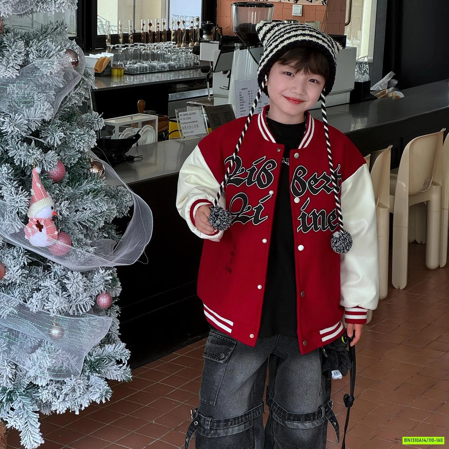 BOMBER NỈ TRẦN BÔNG PHỐI TAY ĐỎ