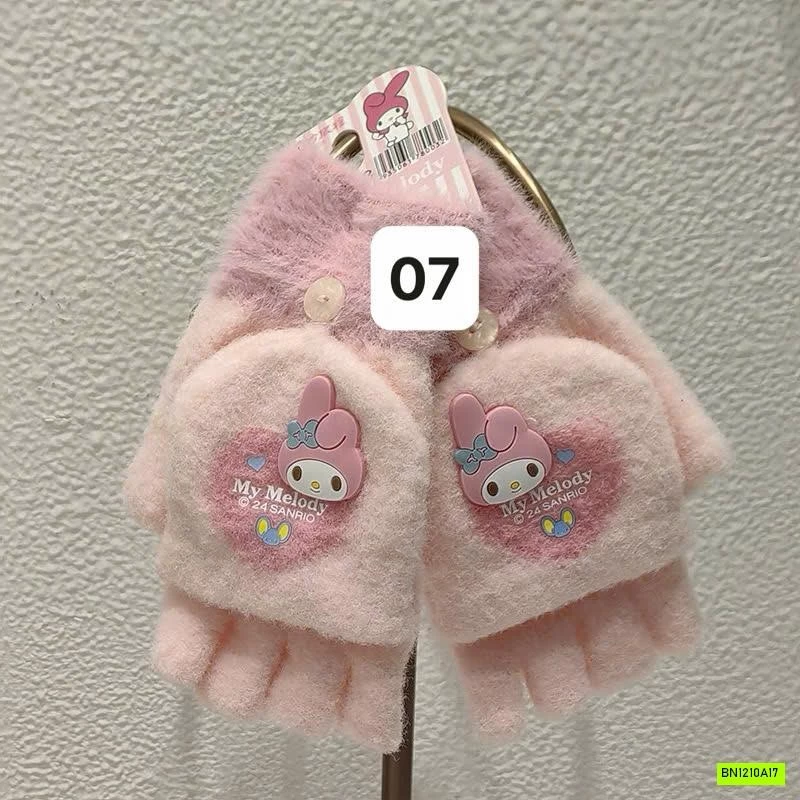 GĂNG TAY LEN KUROMI HỞ NGÓN