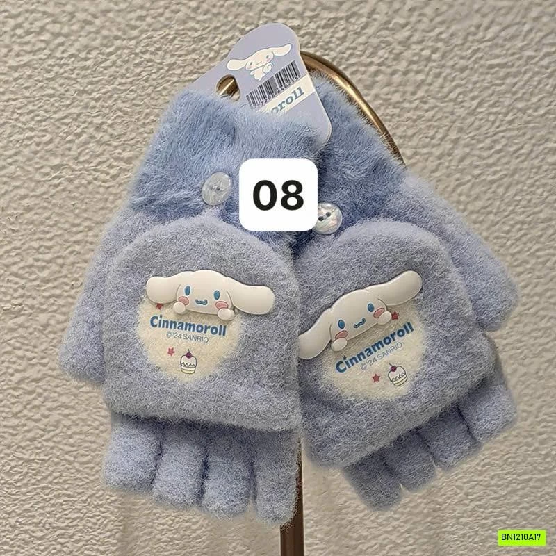 GĂNG TAY LEN KUROMI HỞ NGÓN