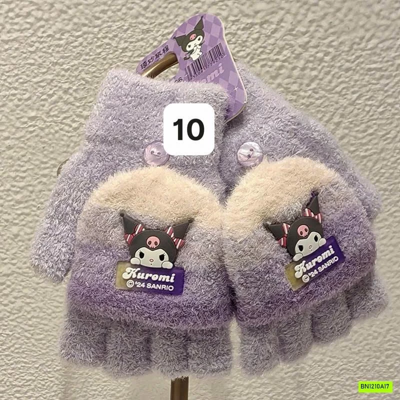 GĂNG TAY LEN KUROMI HỞ NGÓN