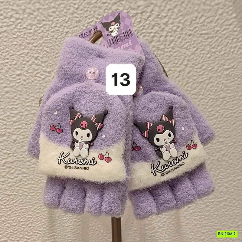 GĂNG TAY LEN KUROMI HỞ NGÓN