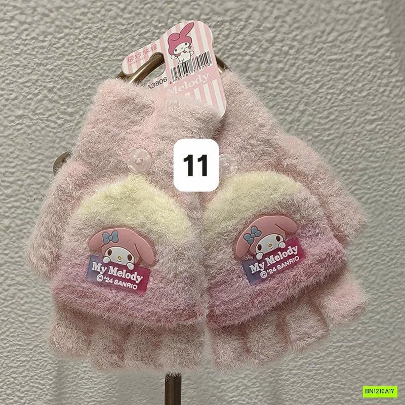 GĂNG TAY LEN KUROMI HỞ NGÓN