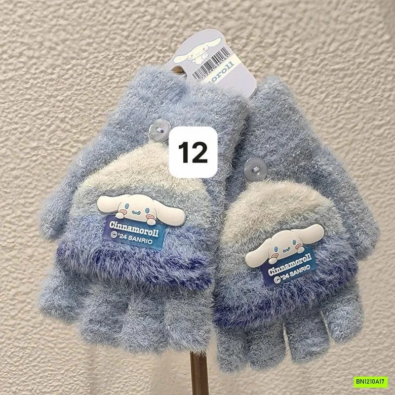 GĂNG TAY LEN KUROMI HỞ NGÓN