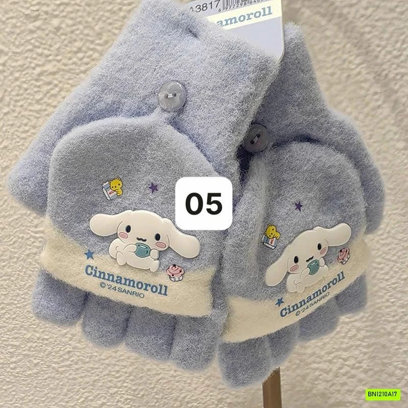 GĂNG TAY LEN KUROMI HỞ NGÓN