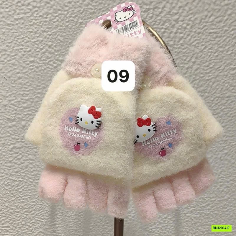 GĂNG TAY LEN KUROMI HỞ NGÓN