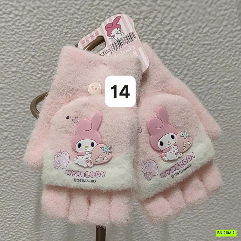 GĂNG TAY LEN KUROMI HỞ NGÓN