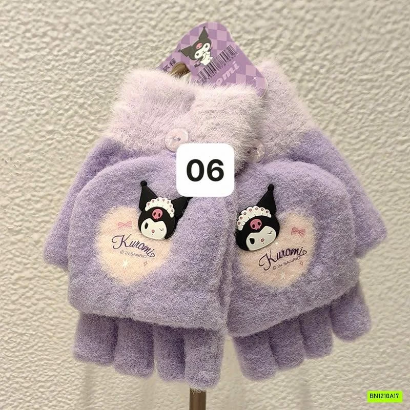 GĂNG TAY LEN KUROMI HỞ NGÓN