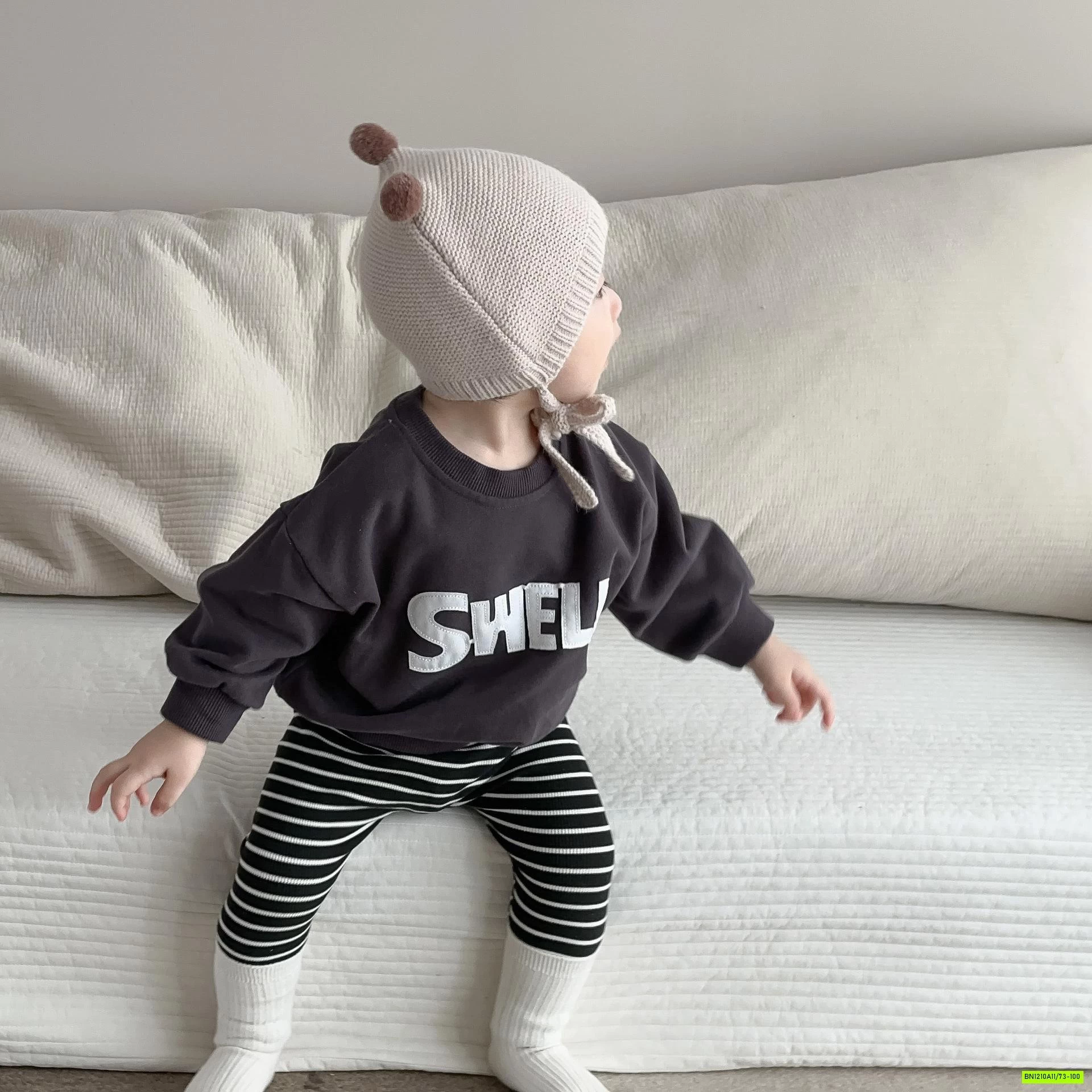 ÁO NỈ SWELL MIX LEGGING KẺ