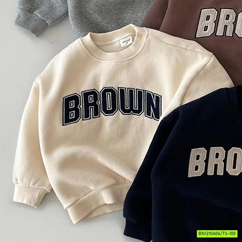 ÁO NỈ DA CÁ BROWN SZ NHÍ