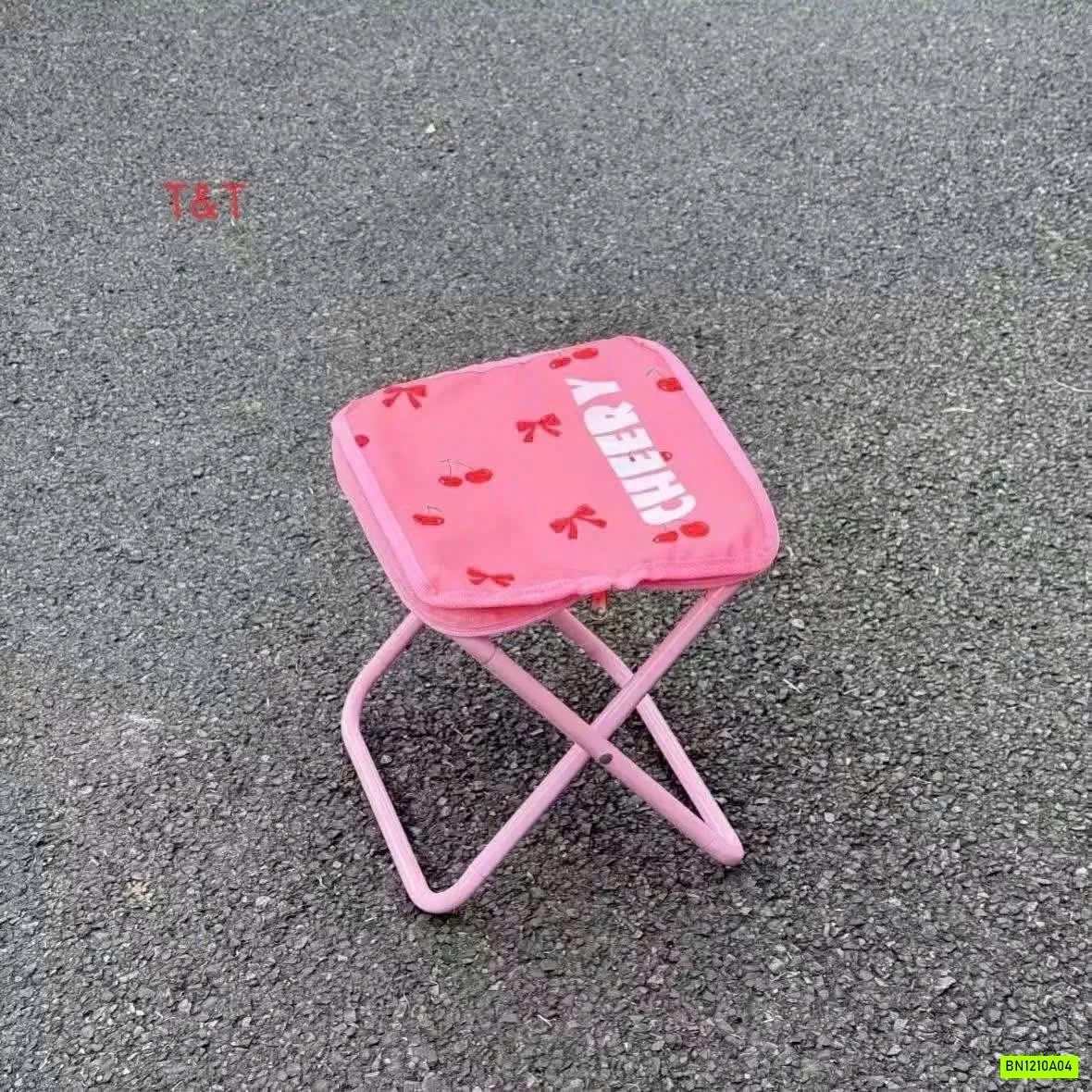 GHẾ GẤP GỌN MINI HỒNG